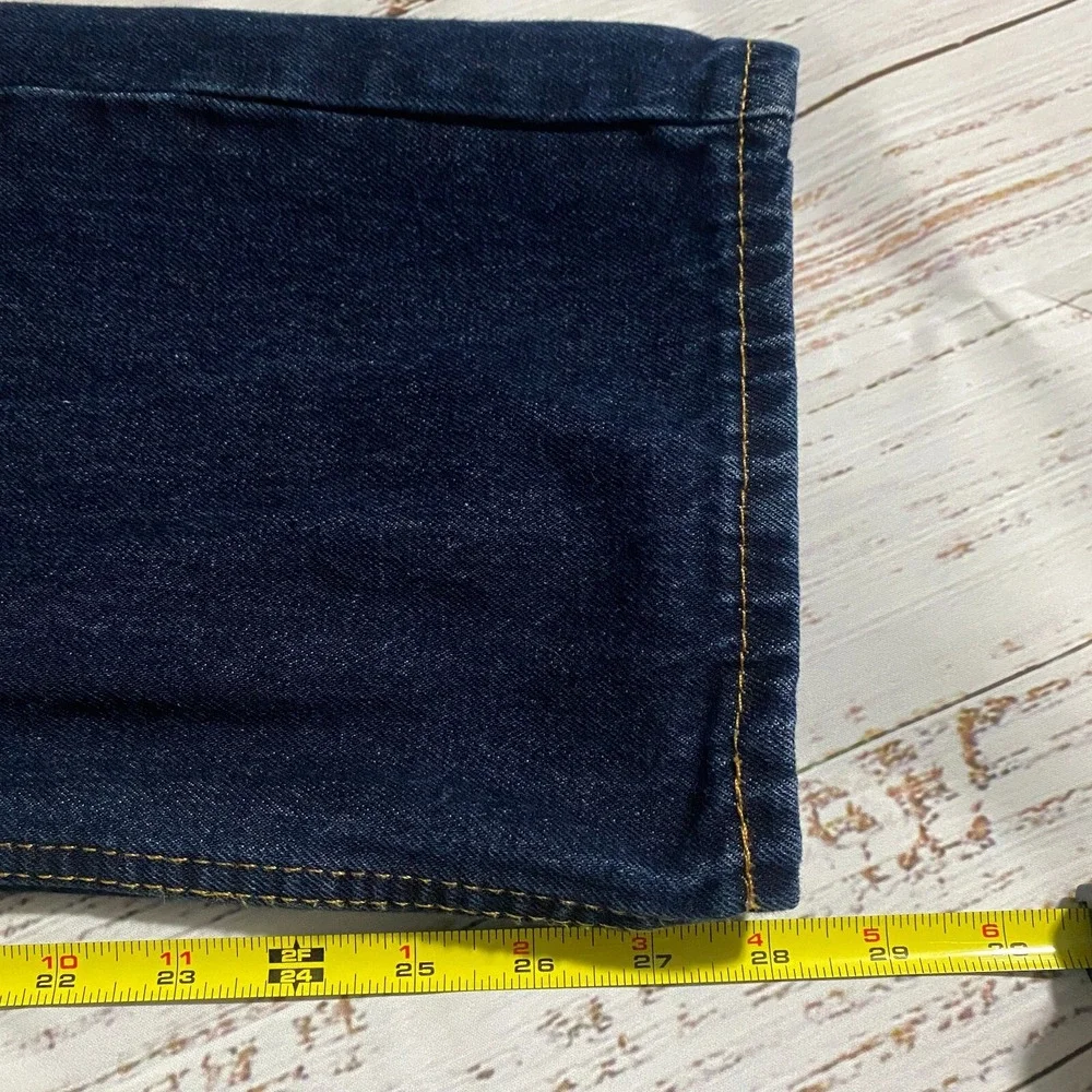 Levis 505 Jeans Black Casual Straight Leg Denim‎ Baggy Men's Size 38x30